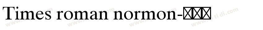 Times roman normon字体转换